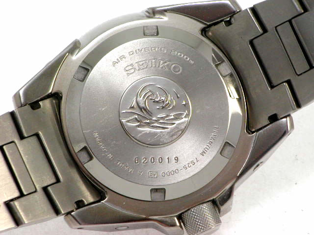 セイコー スキューバ200m チタン 自動巻 43mm SBDA001 7S25 USED　
