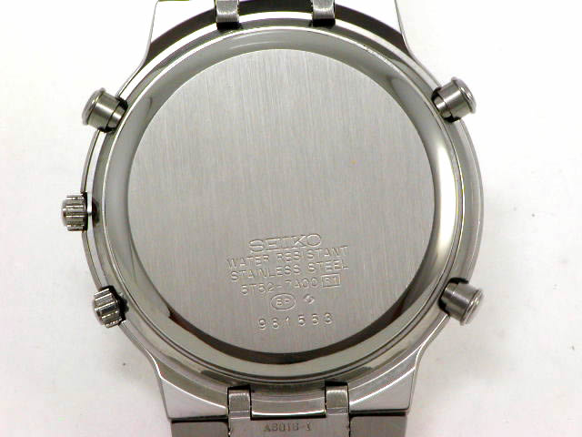 セイコー ワールドタイム GMT アラーム クオーツ 5T52-7A00 USED　