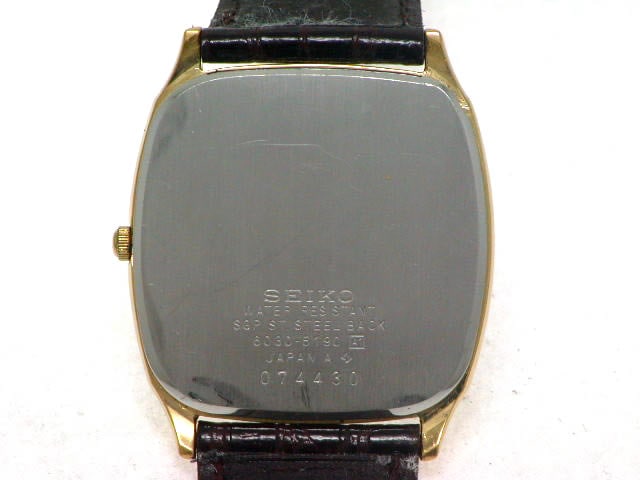セイコー クオーツ 6030-5190 クッション型 GP  昭和55年製　