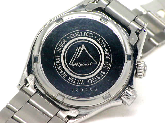 セイコー アルピニスト 4S15-6000 ブラック 自動巻 1998年 USED