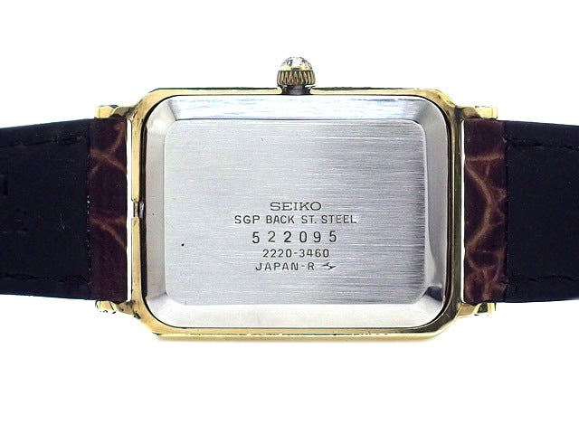 セイコー シャリオ 2220-3460 角型 GP 手巻 OH済 昭和50年製