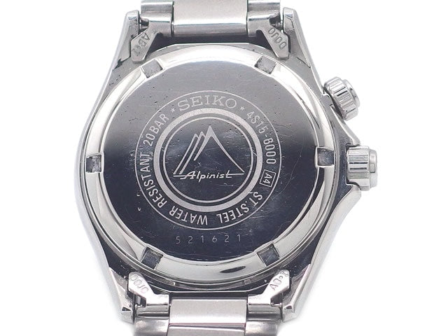 セイコー アルピニスト SCVF005 4S15-6000 黒文字盤 自動巻 OH済 USED