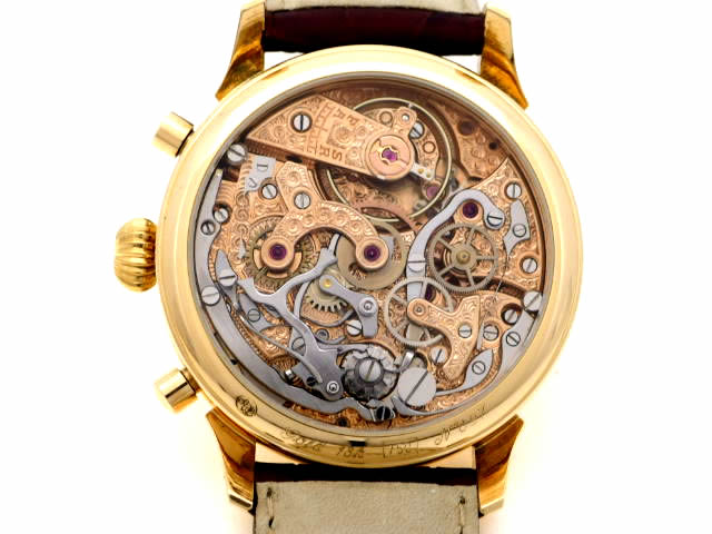 ルイ・エラール 02001-R801 18KRG バルジユー22手巻 クロノグラフ OH済 USED
