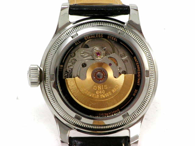 オリス ポインターデイト スモールセコンド 36m 黒文字盤 640 7463B USED Oris