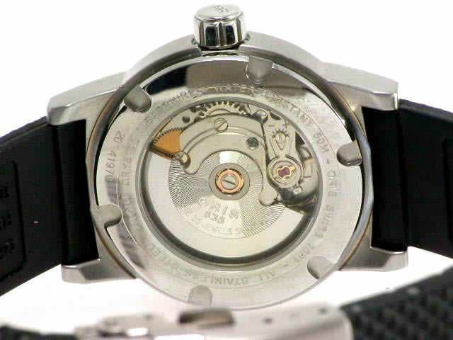 絶版 オリス ビッグクラウン BC3 径35mm ラバー シルバー 635 7501 41 61R