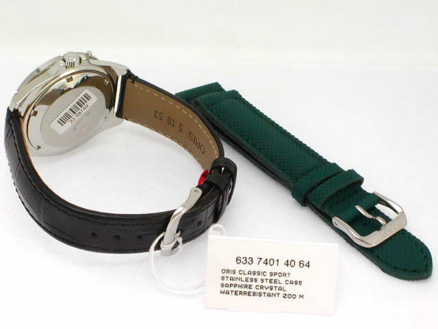 絶盤 オリス クラシック スポーツ ダイバー 替ベルトつき 38mm 633 7401 40 64