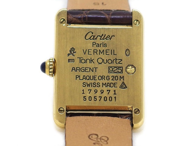 カルティエ マストタンク ヴェルメイユ Ref.5057001 レディース クォーツ USED