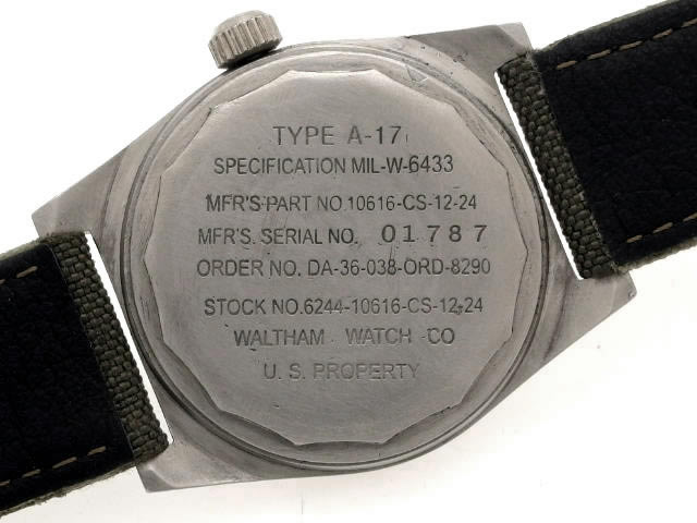 ウォルサム ミリタリー アメリカ軍 Type A-17 手巻 OH済 1950年代