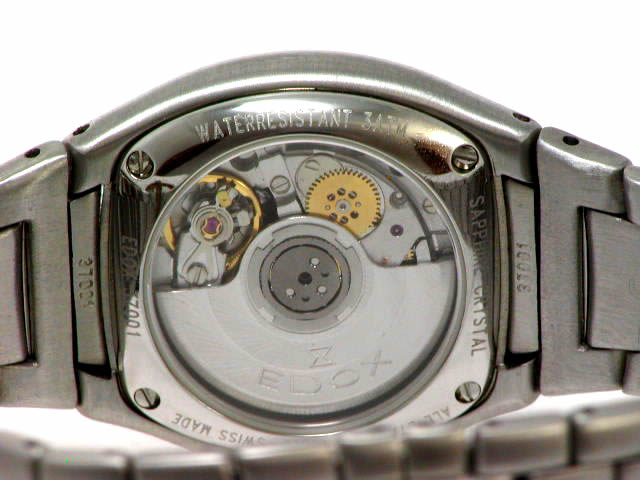 エドックス レディスサイズ 自動巻 白文字盤 SSブレス 37001-3BBIN 新品
