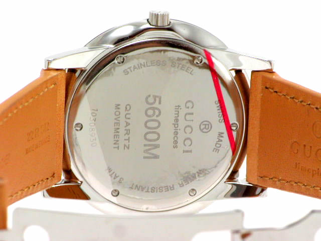 グッチ GQ5600M クオーツ ゴールドカーフベルト メンズサイズ 新品