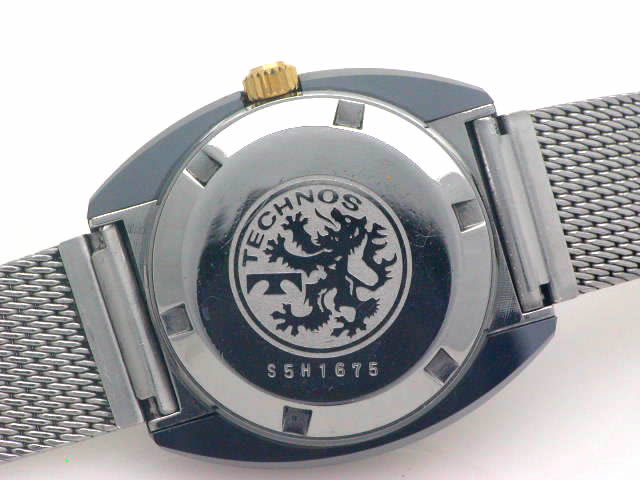 テクノス ホーク ボラゾン 5面ガラス 自動巻 OH済 1970年代　