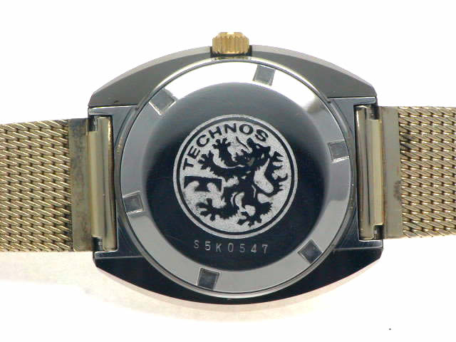 テクノス ボラゾン タイガーズアイ 自動巻 OH済 1970年代　