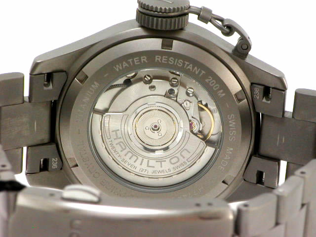 ハミルトン カーキ ネイビー フロッグマン H77445133 チタン USED