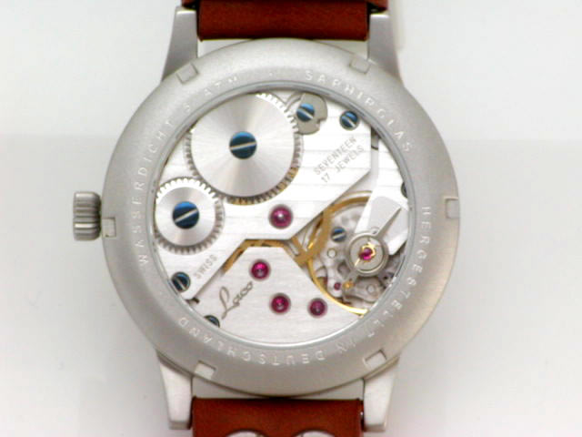 ラコ 手巻き スモールセコンド 42mm 861064 スペアベルトキットつき　新品 Laco