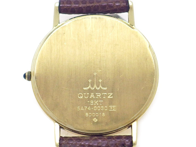 セイコー クレドール 5A74-0030 18Kケース 純正18K尾錠 クオーツ USED Seiko