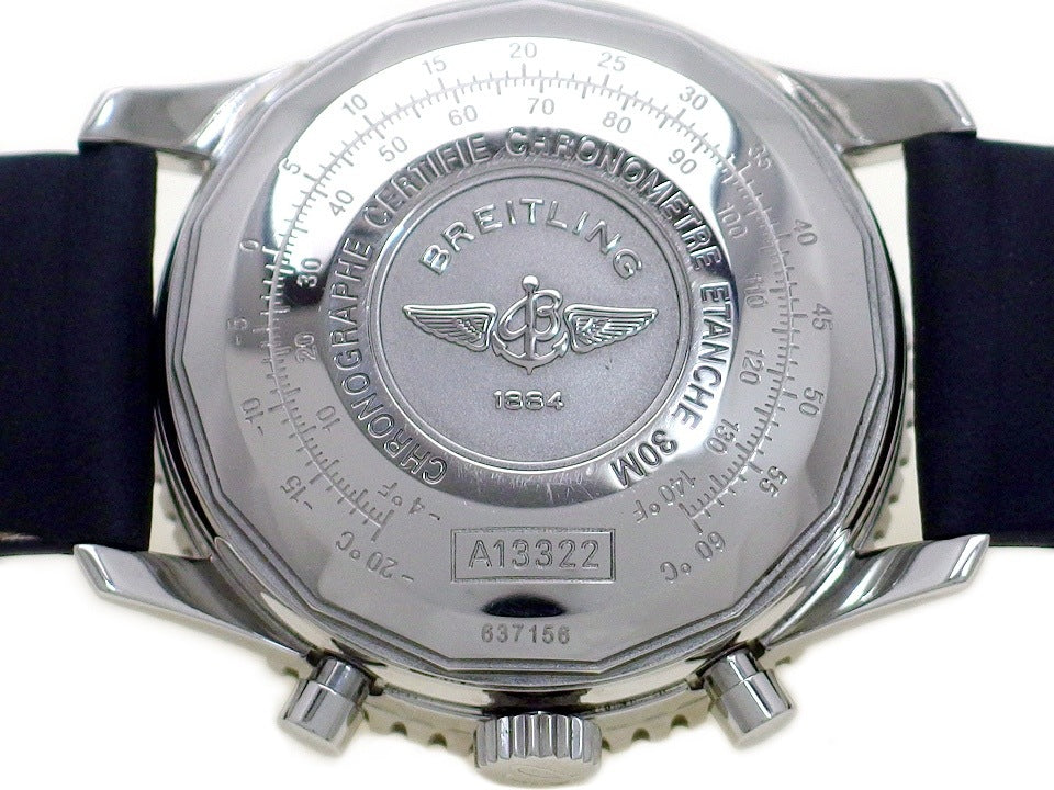 ブライトリング オールドナビタイマー A13322 アラビアインデックス 黒文字盤 自動巻 OH済 2000年頃 USED　Breitling