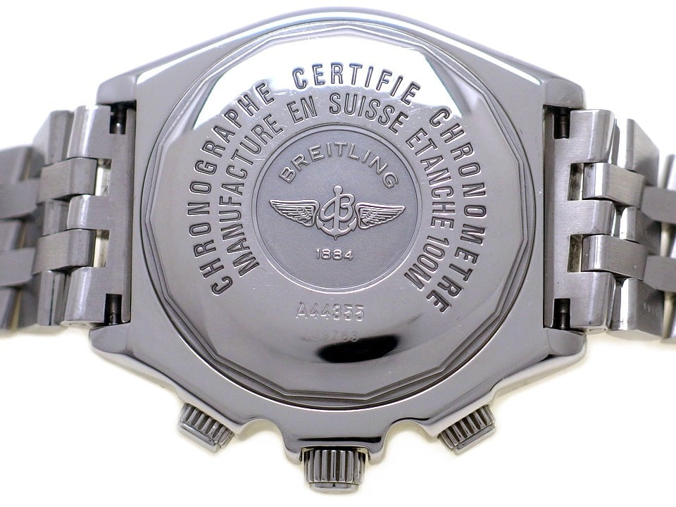 ブライトリング クロスウィンド スペシャル ビッグデイト A44355 ブルー文字盤 自動巻 OH済 2000年頃 USED　Breitling