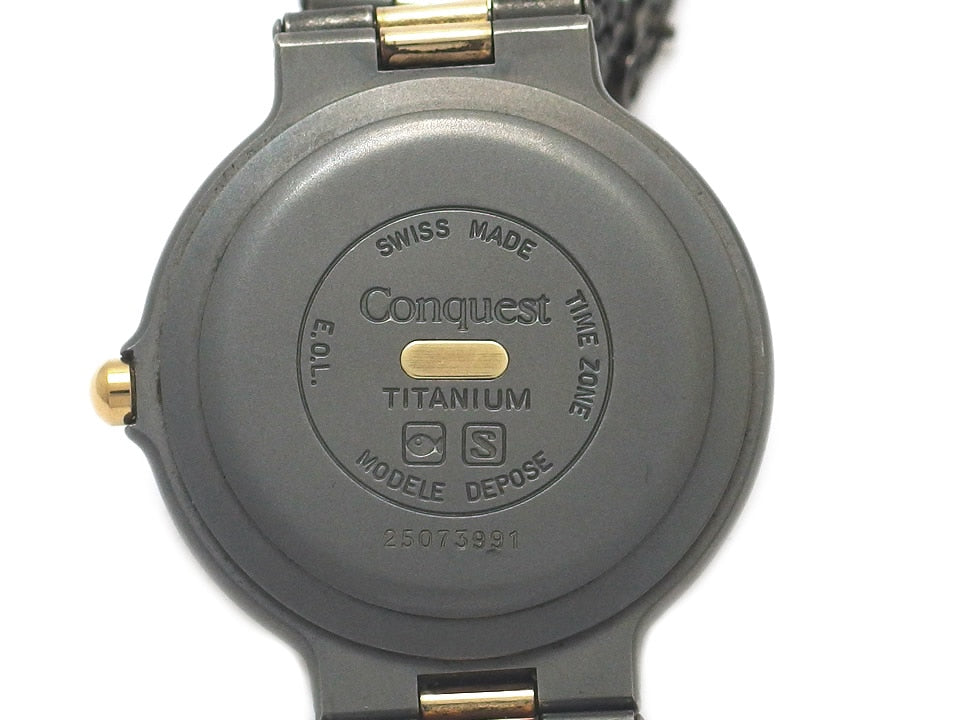 ロンジン コンクエストVHP チタニウム 4990.9.657 クオーツ 1989年頃 USED Longines