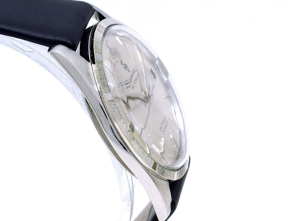 Sandoz 1716X-79-2 Engine-turned Bezel 25 Jewels Cal.1700/01 Swiss Made Automatic Overhauled 1950s Sandoz