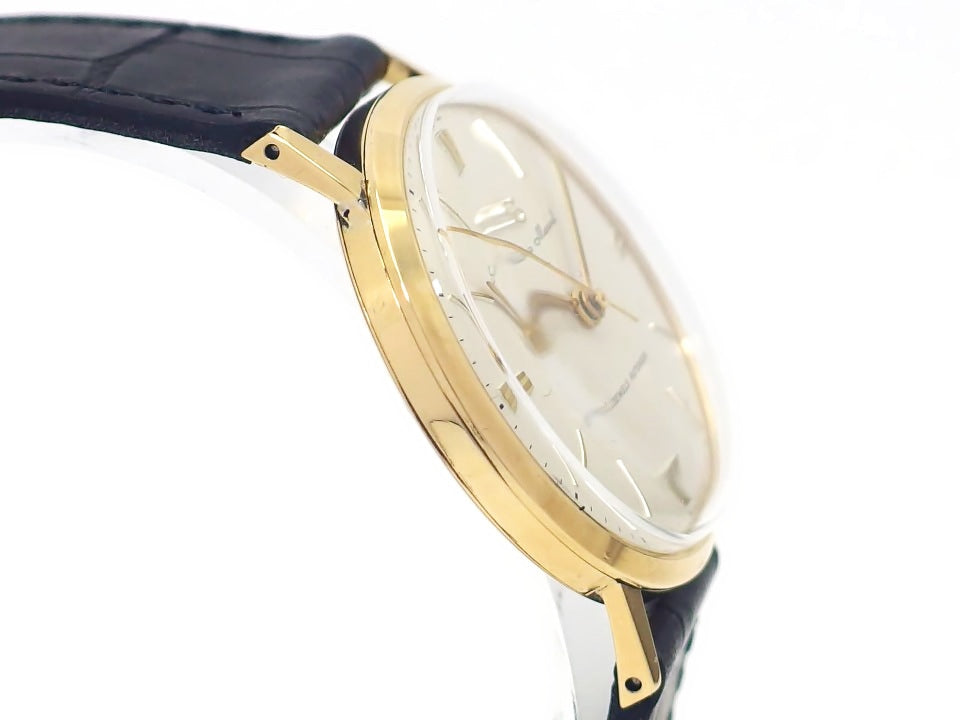 Seiko Marvel 14036 K18 Solid Gold S-Mark Red Movement 19 Jewels Hand-Wound Overhauled Made in 1957