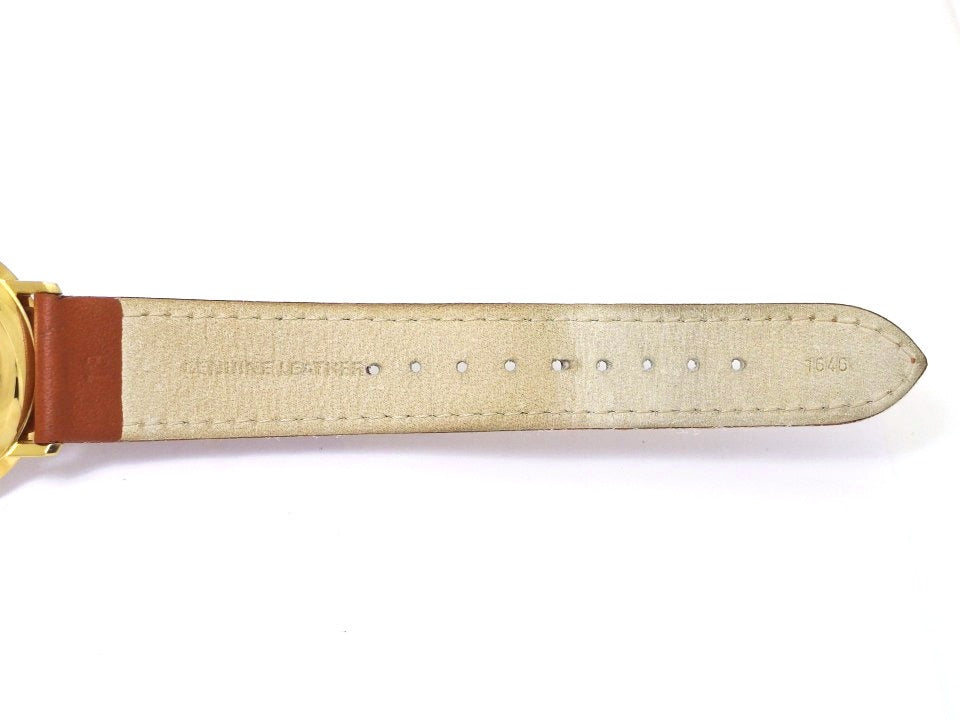 ユンハンス マックスビル デザイン 027 5703 00 34mm 金メッキ ノンデイト 手巻き USED