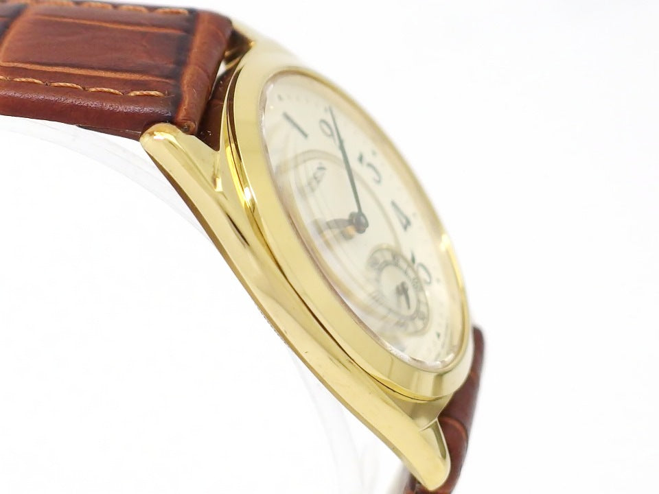シチズン 復刻版 1938MODEL 銀無垢 シルバー925 金メッキ仕上げ クオーツ 1990年代 OH済 USED