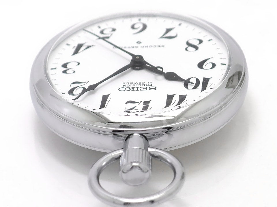 セイコー プレシジョン 懐中時計 6110-0010 21石手巻 OH済 昭和49年/1974年製 Seiko