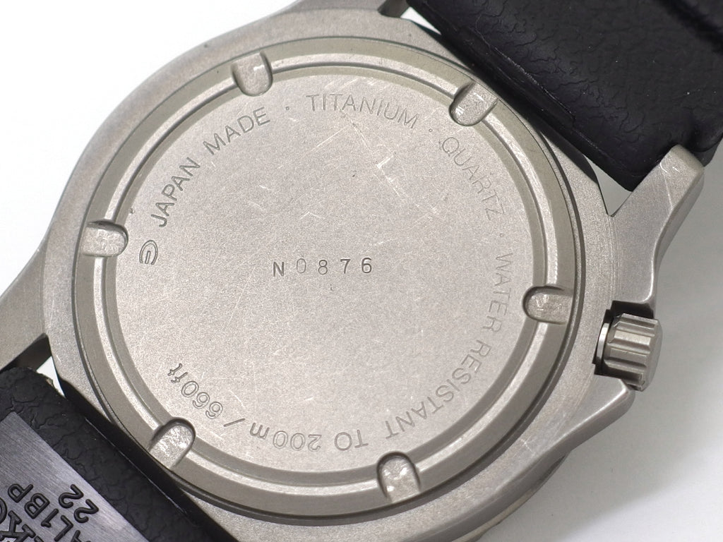 スキューバプロ N0876 39mm チタニウムケース 日本製 クオーツ USED SCUBAPRO