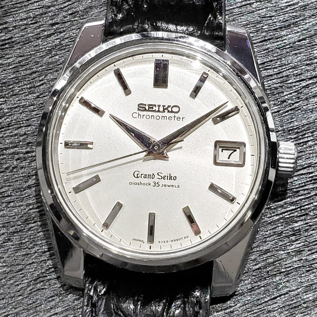 【希少】グランドセイコー セカンドモデル前期型 5722-9990 W SEIKOリューズ ライオンメダリオン 手巻 OH済 昭和40年/1965年製 Seiko