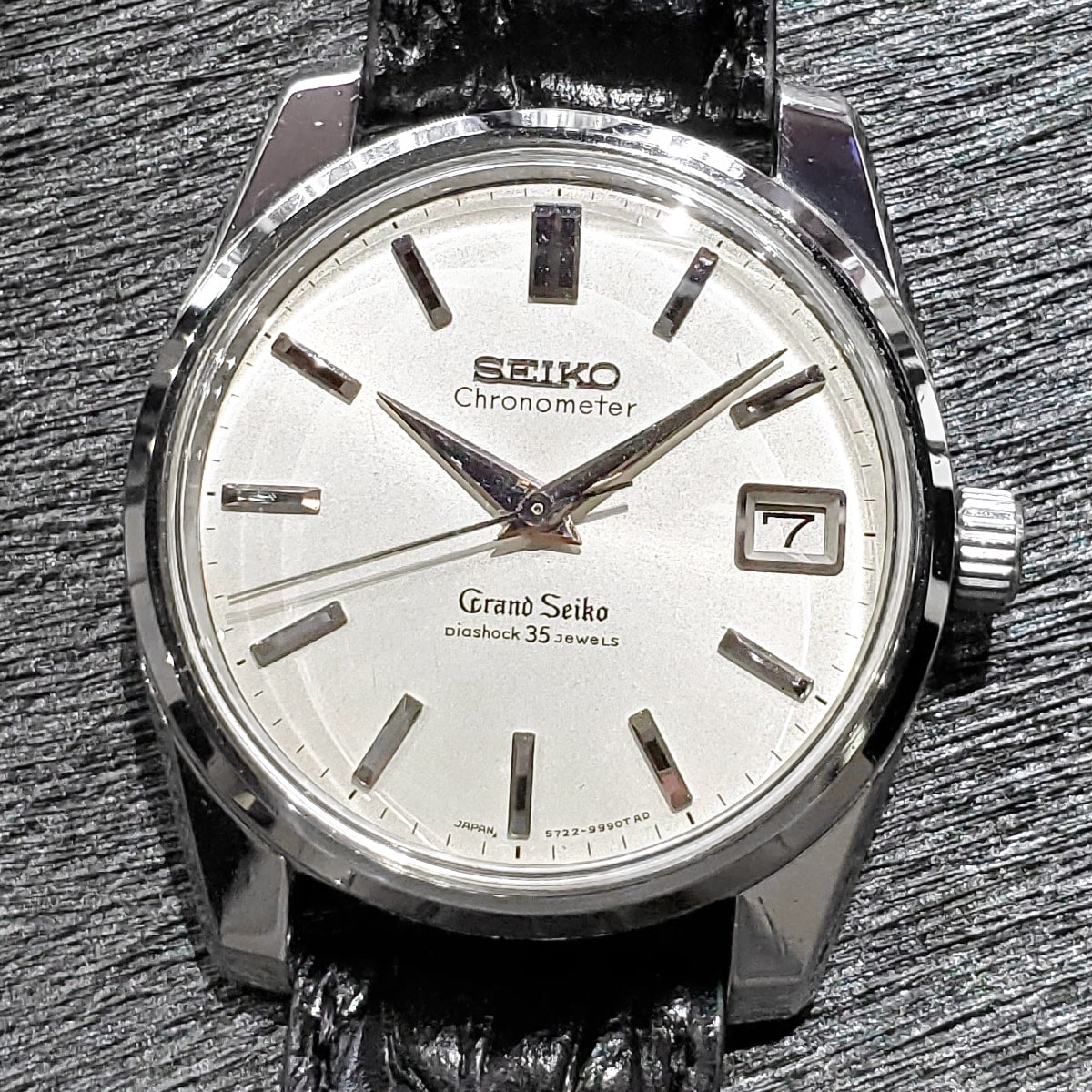 【希少】グランドセイコー セカンドモデル前期型 5722-9990 W SEIKOリューズ ライオンメダリオン 手巻 OH済 昭和40年/1965年製 Seiko
