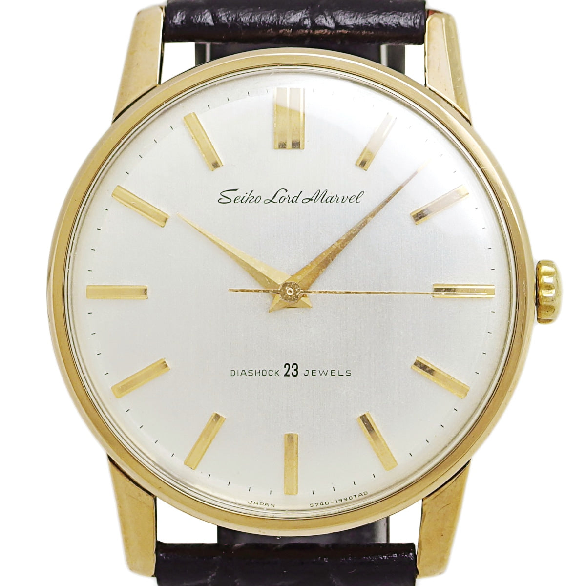 セイコー ロードマーベル 5740-1990 金張り 23石 Cal.5740A 手巻 OH済 昭和40年/1965年製 Seiko