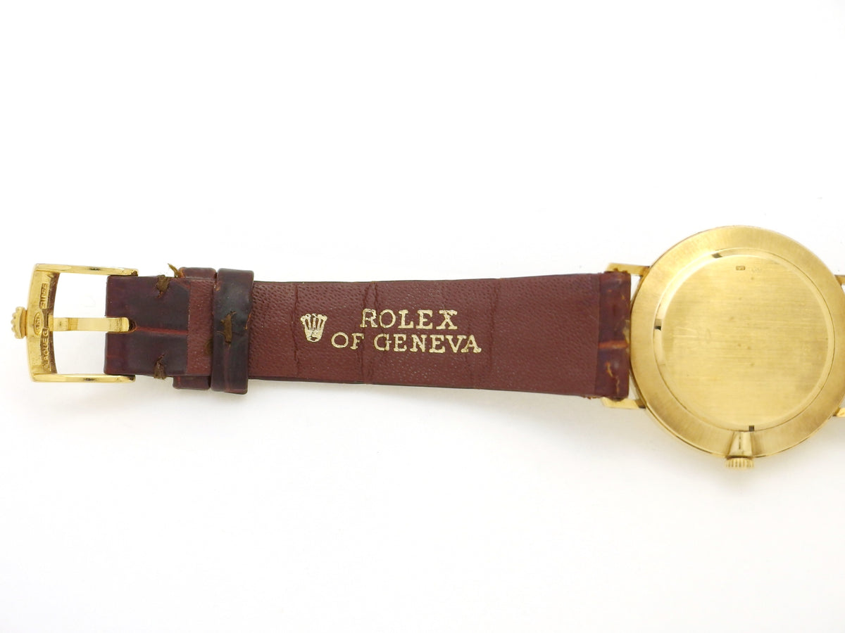 ロレックス チェリーニ メンズ Ref.4112 18金無垢 純正尾錠 Cal.1601 19石 手巻 OH済 1975年製 Rolex