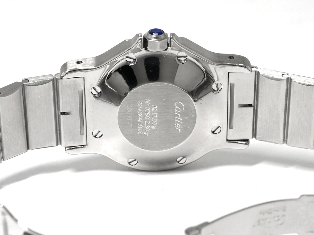 カルティエ サントス オクタゴン LM 30mm Ref.2966 コンビ 自動巻き 国際永久保証書付き コンプリートサービス済 1980年購入品
