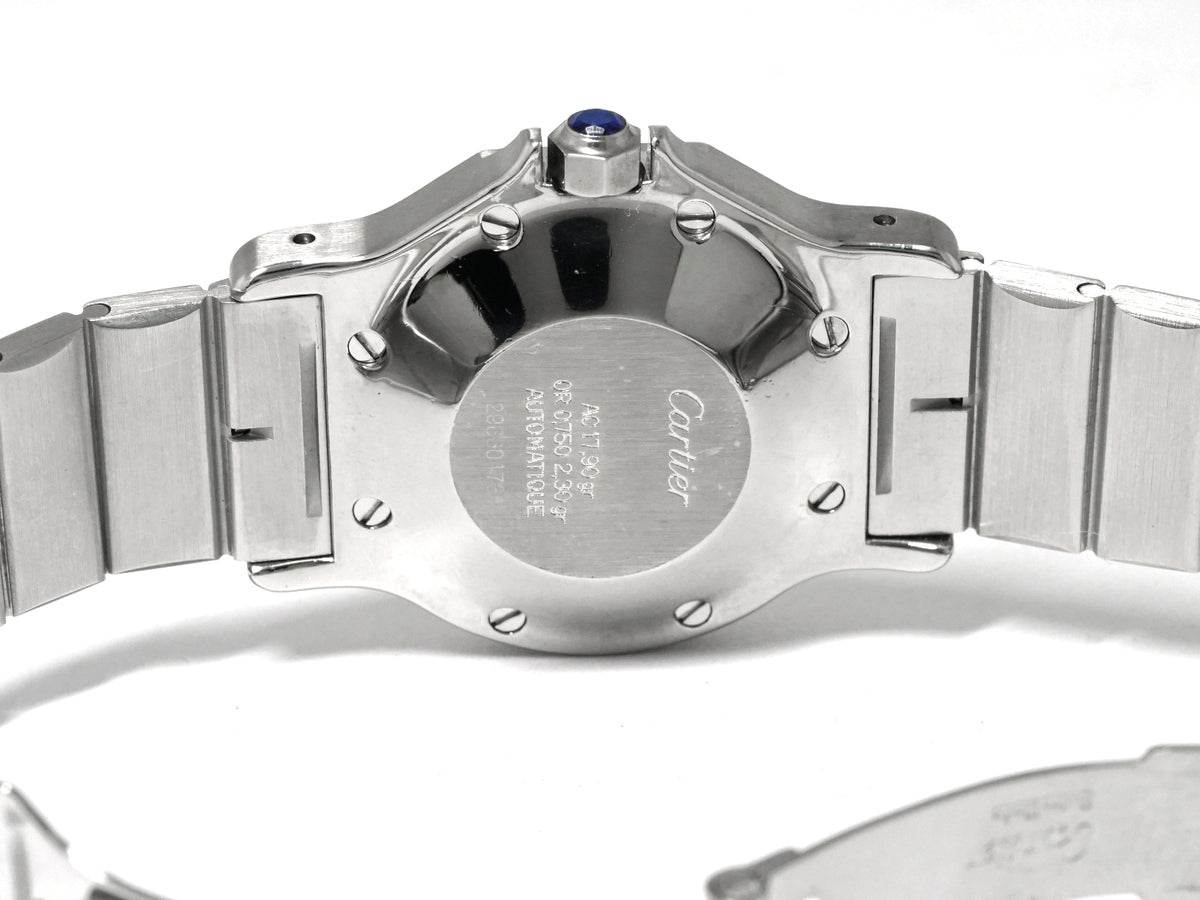 カルティエ サントス オクタゴン LM 30mm Ref.2966 コンビ 自動巻き 国際永久保証書付き コンプリートサービス済 1980年購入品
