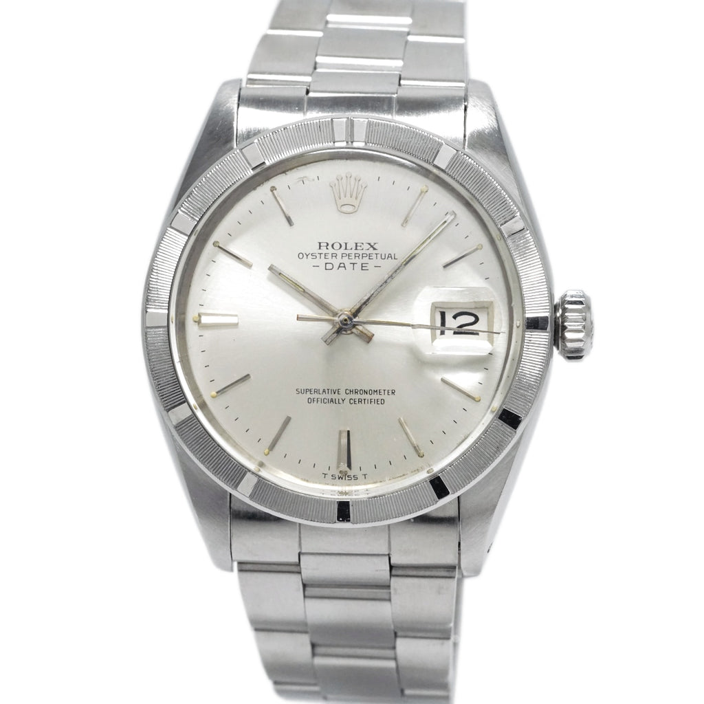 ロレックス オイスターパーペチュアルデイト エンジンターンドベゼル Ref.1501 Cal.1570 自動巻 OH済 1966年製 Rolex