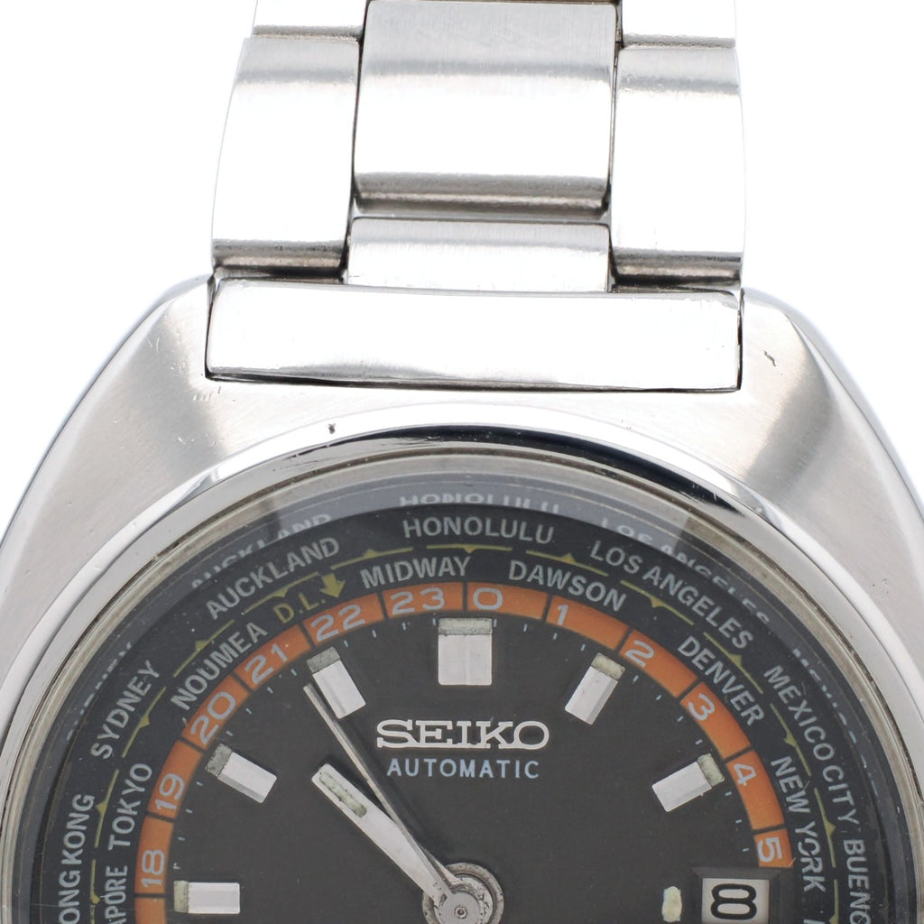 セイコー ワールドタイム 6117-6400 後付け純正ブレス 自動巻 OH済 昭和49年/1974年製