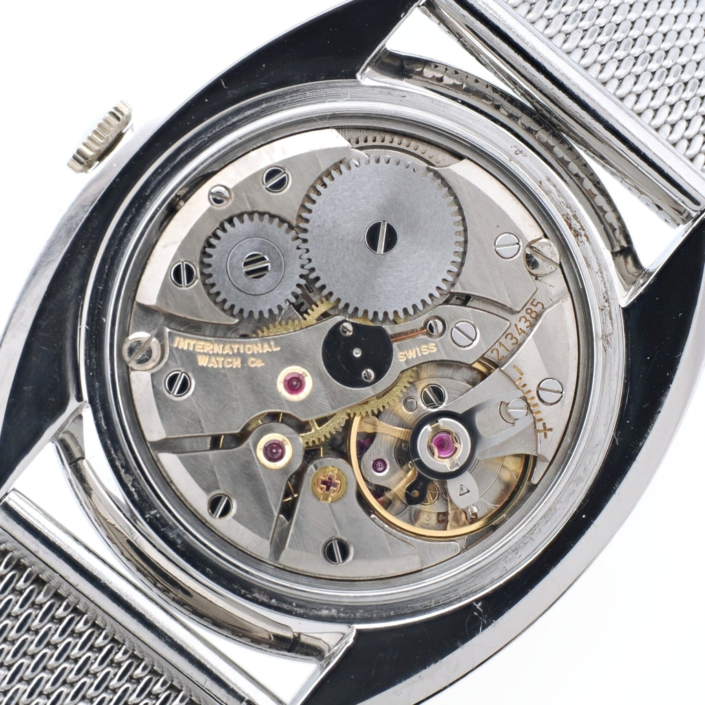 IWC トノー型ケース ローマインデックス文字盤 純正メッシュブレスレット Cal.403 手巻き OH済 1976年製