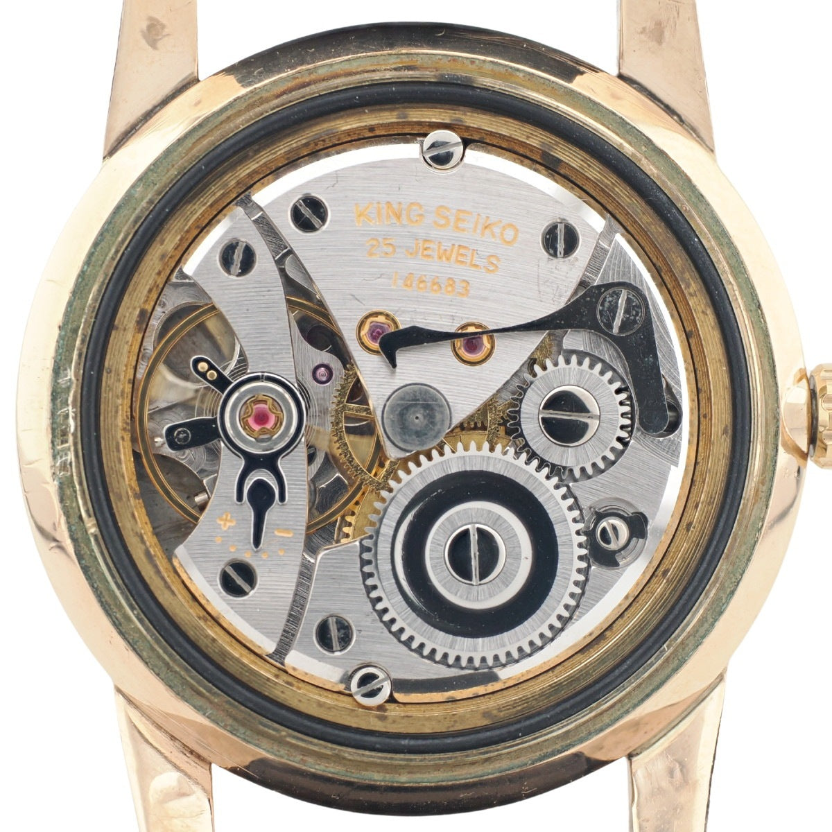 キングセイコー セカンドモデル 44-2000 金張り 盾メダリオン 手巻 OH済 昭和39年/1964年製