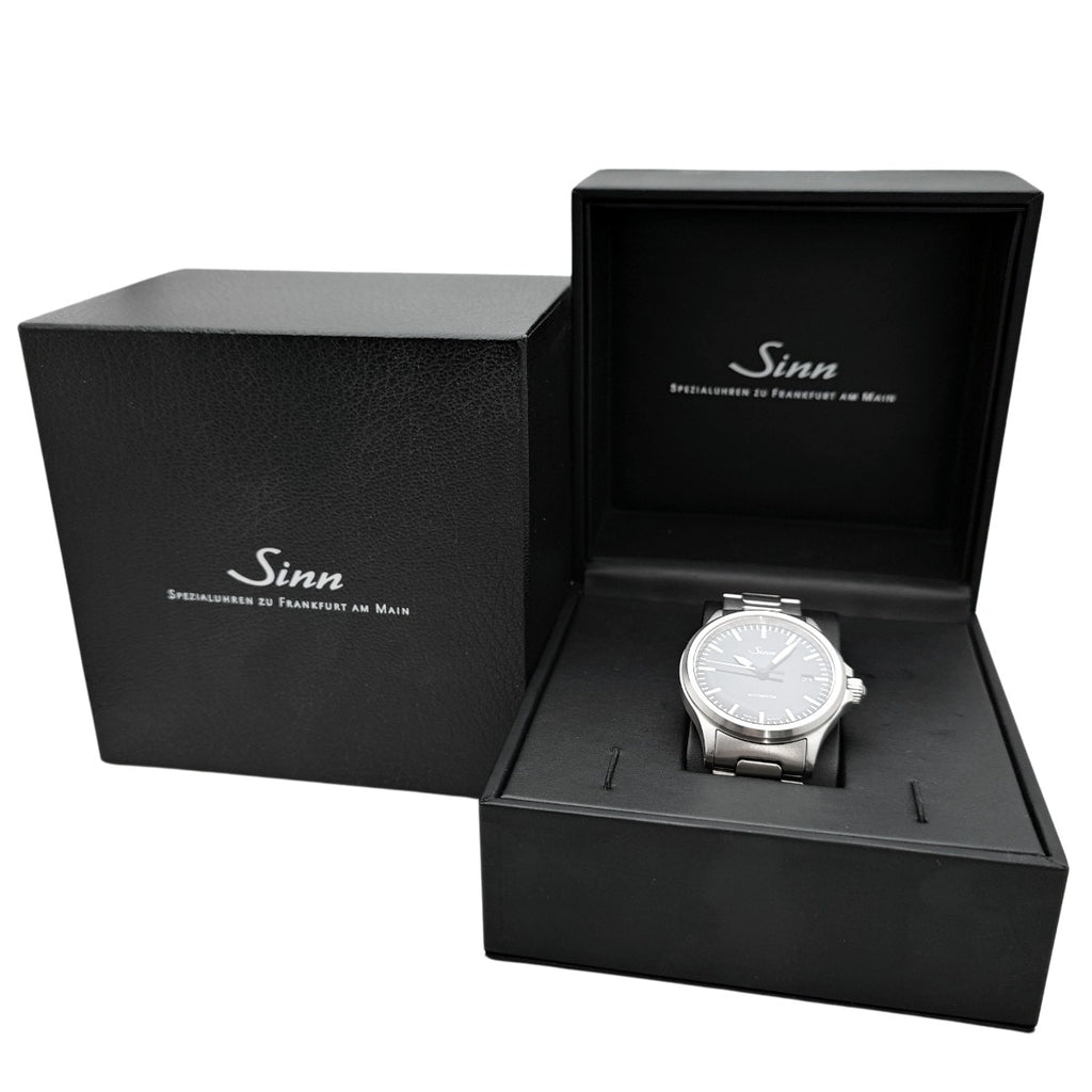 ジン 556 ブラック文字盤 バーインデックス SSブレス 自動巻 2000年代 USED Sinn