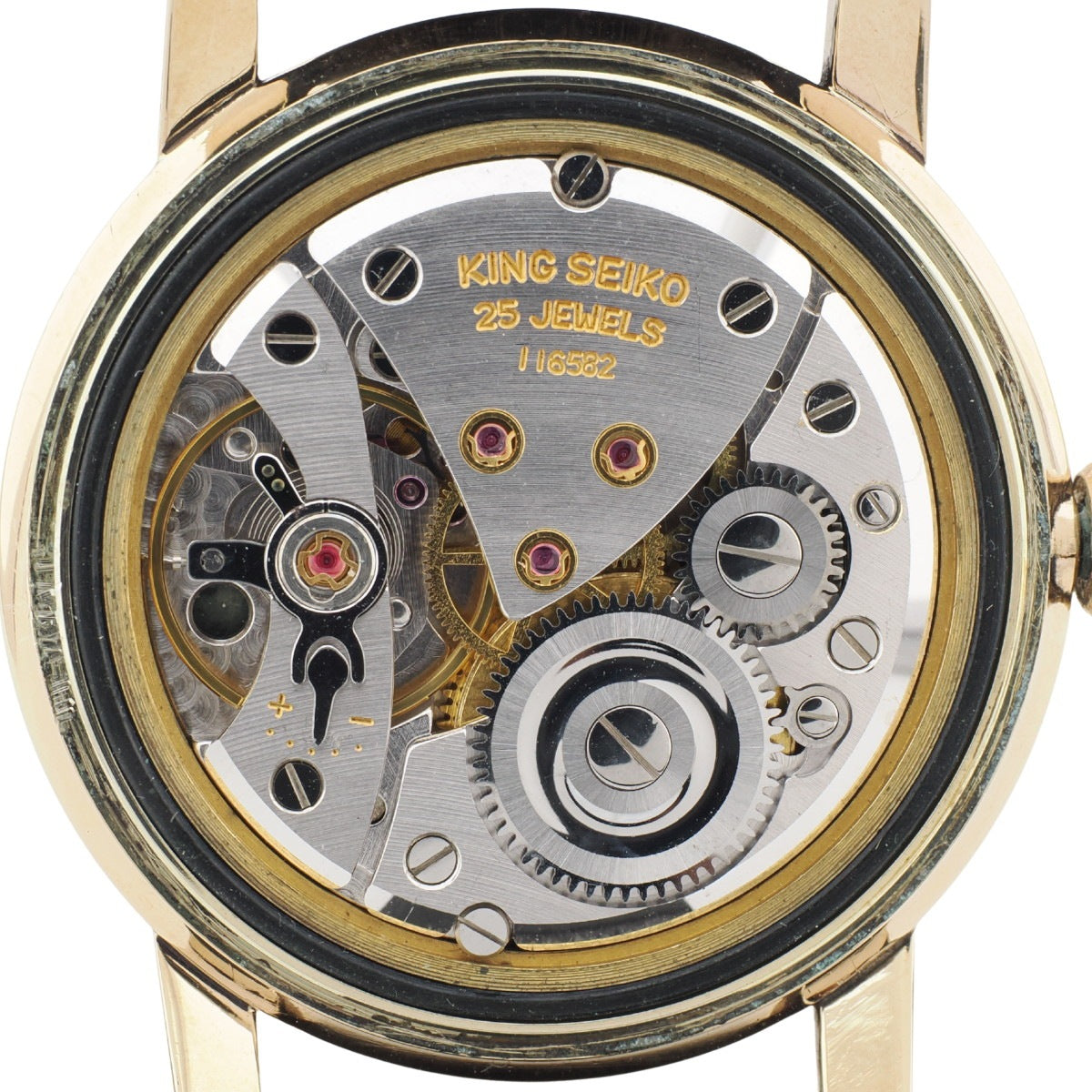 キングセイコー J14102E 1st AD文字盤 14金張り 25石 手巻 OH済 昭和36年/1961年製 King Seiko