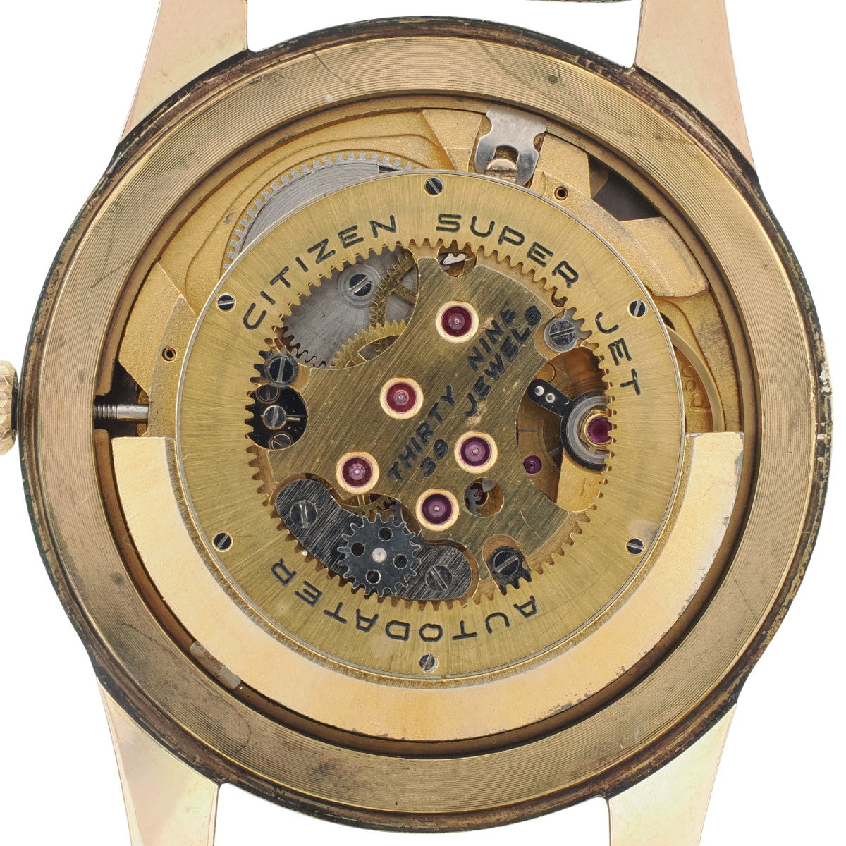 Citizen Super Jet Auto Dater AD51507081 14K Gold Filled 37.4mm Large Case 39 Jewels Automatic OH serviced Manufactured in 1964