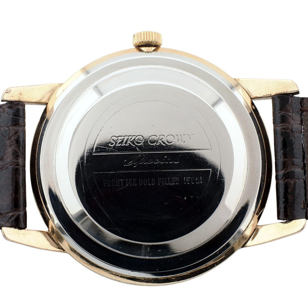Seiko Crown Special 15021 14K Gold Filled/SS Caseback Cal.341 23 Jewels Manual Winding Overhauled Made in 1963 (Showa 38)