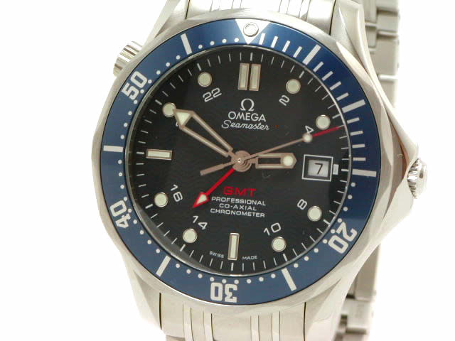 オメガ シーマスター コーアクシャル GMT 300m 自動巻き 2535.80 新品同様