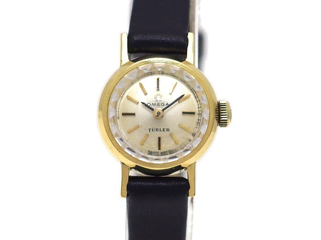 オメガ チューラーWネーム 511180 プリズム風防 18K 手巻 レディース OH済 1965年製