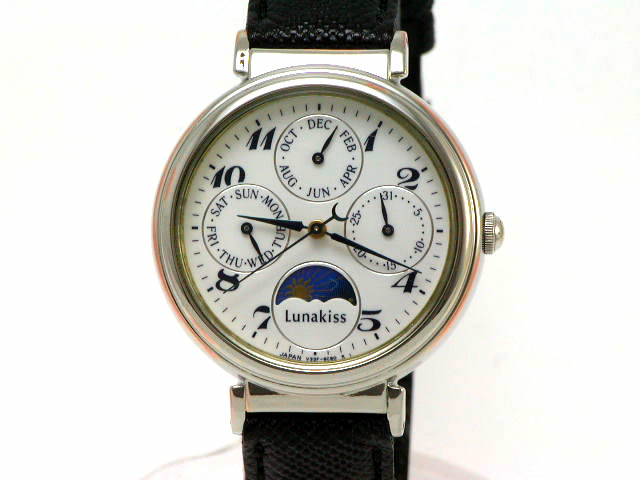 セイコー アルバ LUNAKISS トリプルカレンダー サンアンドムーン クオーツ USED