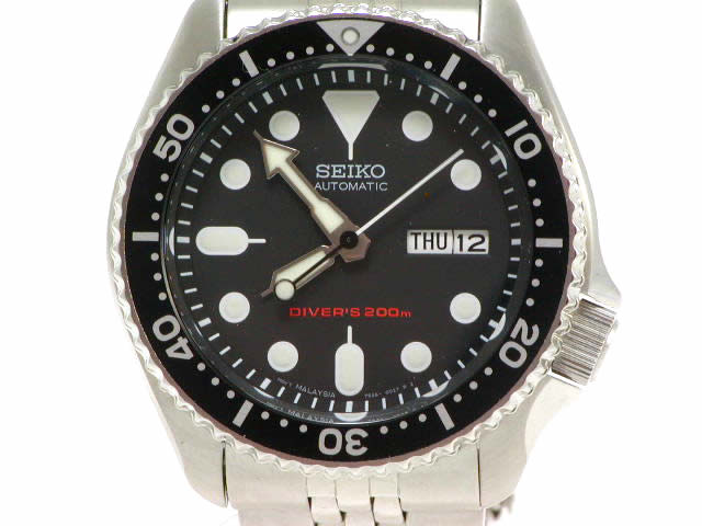 セイコー ダイバー200 SKX007K2  7S25自動巻 海外モデル USED　