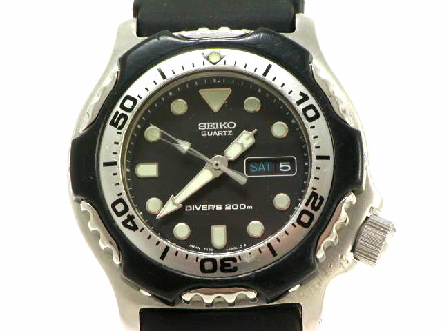 セイコー クオーツ ダイバー 200m 7N36-6A00 USED　