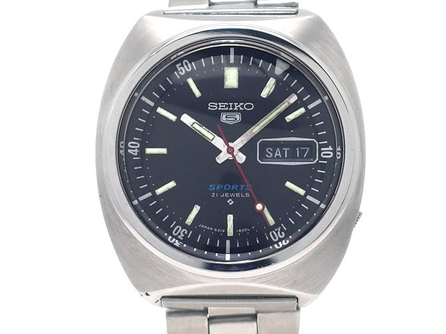 セイコー 5スポーツ 6319-6000 21石自動巻 OH済 昭和45年製