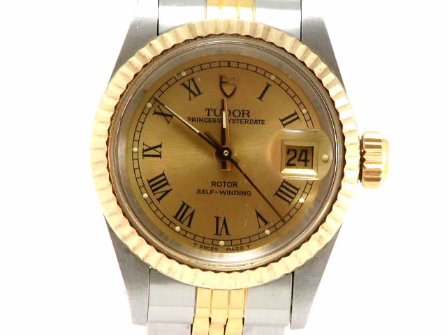 チュードル プリンセス オイスターデイト レディース Ref.92413N コンビ・ USED