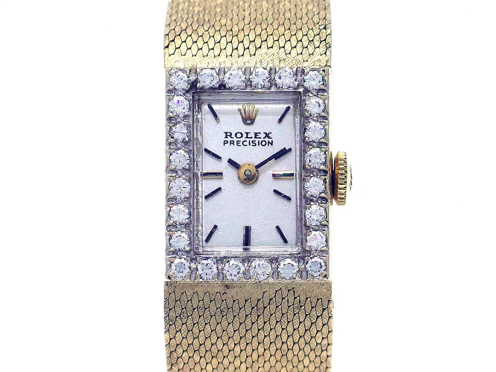 ロレックス プレシジョン 14K 24Pダイヤ レディース 手巻 OH済 1960年代